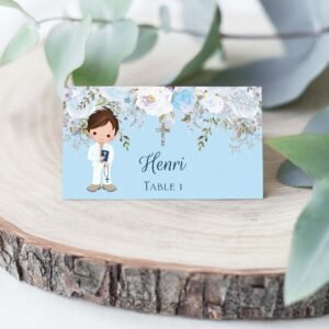 Place cards Boy First Communion