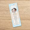 Boy Baptism Bookmark, Baptism Bookmarks favors, Baptism card favors, Printable Bookmark, Blue, Editable Template