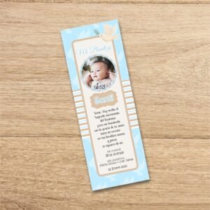 Boy Baptism Bookmark, Baptism Bookmarks favors, Baptism card favors, Printable Bookmark, Blue, Editable Template