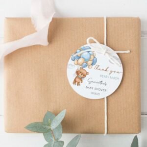 Teddy Bear Baby Shower Favor Tag Printable