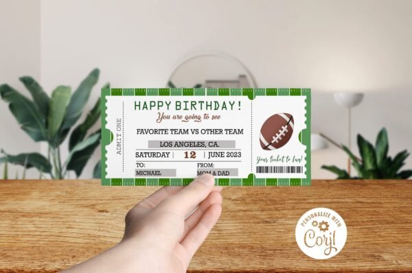 Birthday Card, birthday gift, Birthday Template, football cards - Image 4