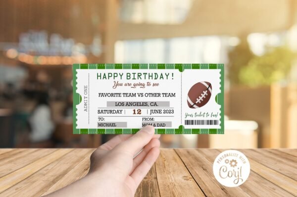 Birthday Card, birthday gift, Birthday Template, football cards - Image 3