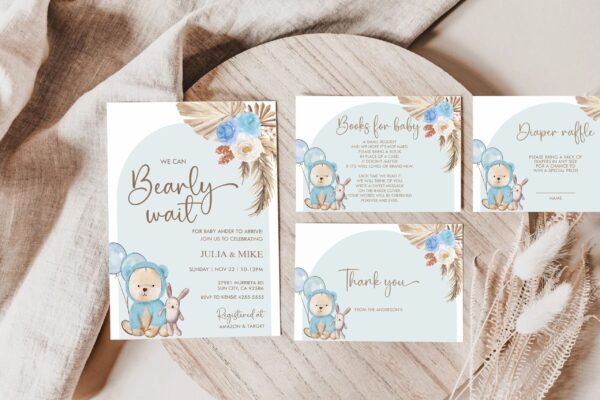 Banner It's a Boy Teddy Bear Baby Shower, Baby Shower Decoration, Boy Baby Shower, Printable banner, Instant download - Image 4