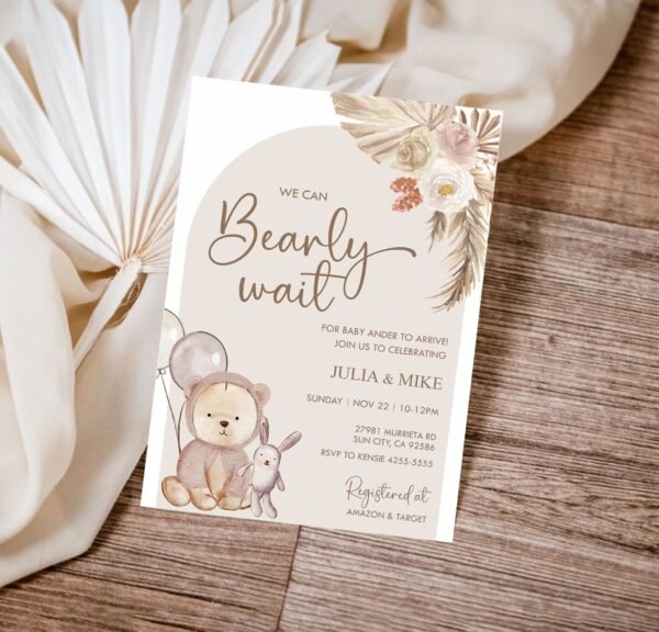 Teddy Bear Guess who mommy or daddy Baby Shower Game, We Can Bearly Wait mommy or daddy Game, Boho Baby Shower Game, Neutral Baby Shower - Image 4