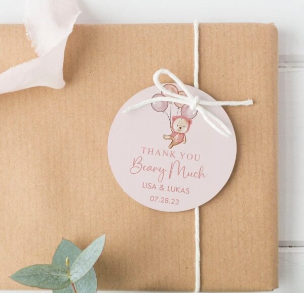 We can bearly wait Girl Baby shower, Teddy Bear Girl Baby Shower Invitation, Boho baby shower invitation, Editable template, BSTEDDYB - Image 4