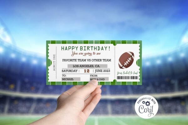 Birthday Card, birthday gift, Birthday Template, football cards - Image 5