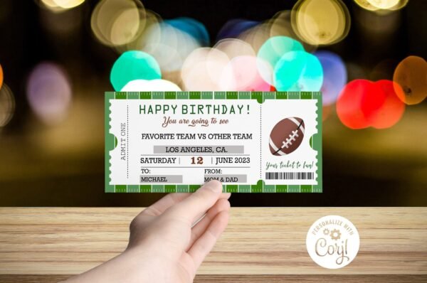 Birthday Card, birthday gift, Birthday Template, football cards - Image 2