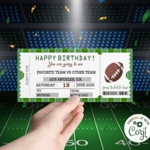 Birthday Card, birthday gift, Birthday Template, football cards