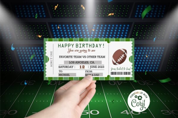 Birthday Card, birthday gift, Birthday Template, football cards