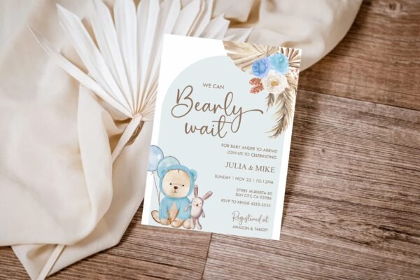 Banner It's a Boy Teddy Bear Baby Shower, Baby Shower Decoration, Boy Baby Shower, Printable banner, Instant download - Image 3