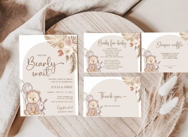 Teddy Bear Guess who mommy or daddy Baby Shower Game, We Can Bearly Wait mommy or daddy Game, Boho Baby Shower Game, Neutral Baby Shower - Image 5