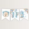 One High Chair Teddy Bear Banner Printable, Boy First Birthday Teddy Bear, One Birthday Boy, Decoration, Printable, Instant download