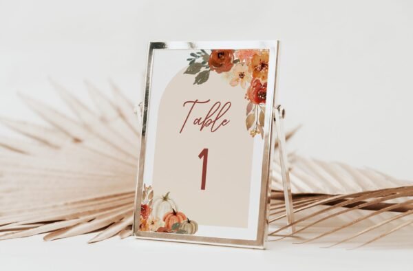 Fall Baby Shower Welcome Sign, Pumpkin Bridal Shower, Autumn Shower, Neutral Baby Shower, Boho Shower Decoration, Printable sign, Editable - Image 9