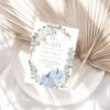 Oh Baby Pumpkin Baby Shower Invitation template, Fall Boy Baby Shower Invite, Little Pumpkin, Blue Pumkins, Editable Template - Image 2