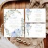 Oh Baby Pumpkin Baby Shower Invitation template, Fall Boy Baby Shower Set, Little Pumpkin Baby Shower, Blue Pumkins, Editable Template